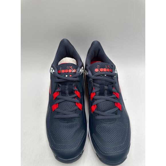 Diadora Trofeo 2 AG PKL NEW Men's Athletic Shoe Blue/Red/White US Size 8 - Picture 6 of 10